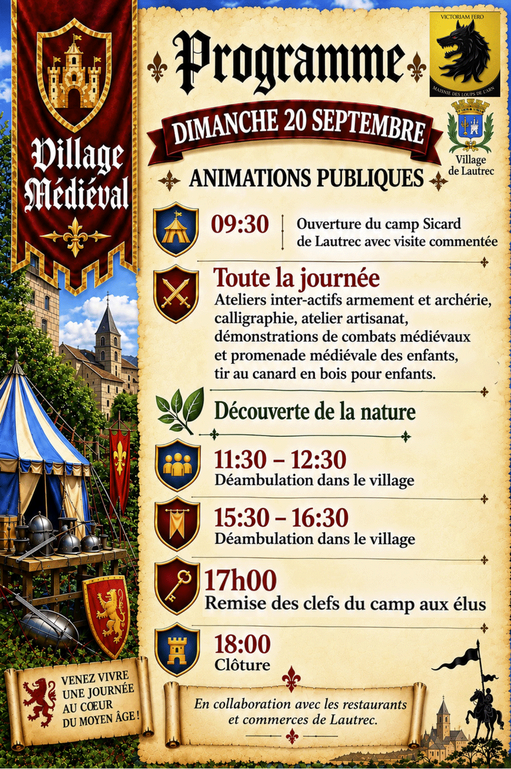 programme 19et20 SEP 2 samedi