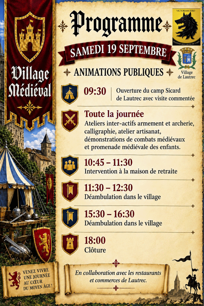 programme 19et20 SEP dimanche